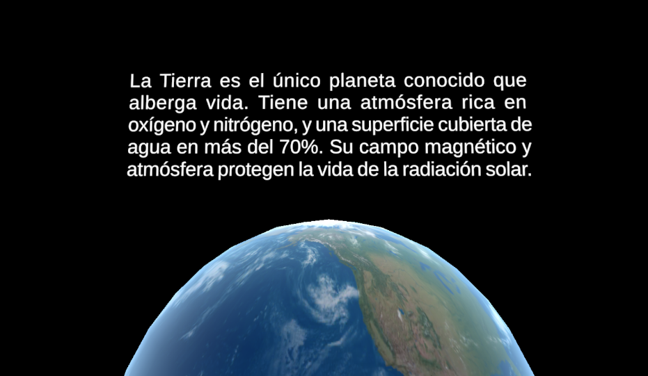 La Tierra en PlanetariumVR